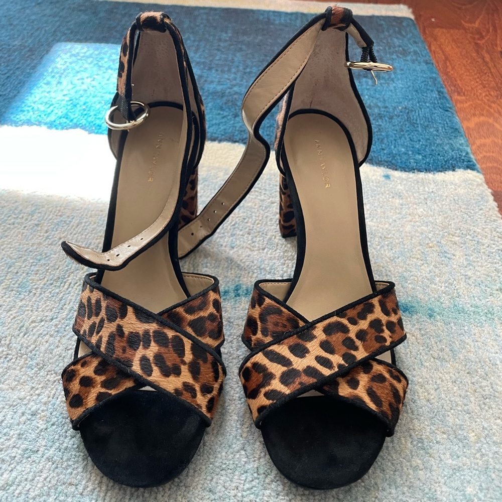 Leopard print heels Ann Taylor